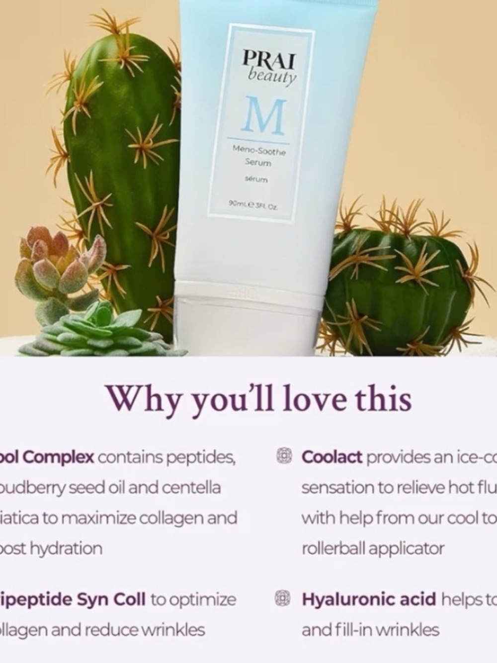 PRAI Beauty Meno-Soothe Serum - HOT FLASHES 🔥 - Picture 2 of 6